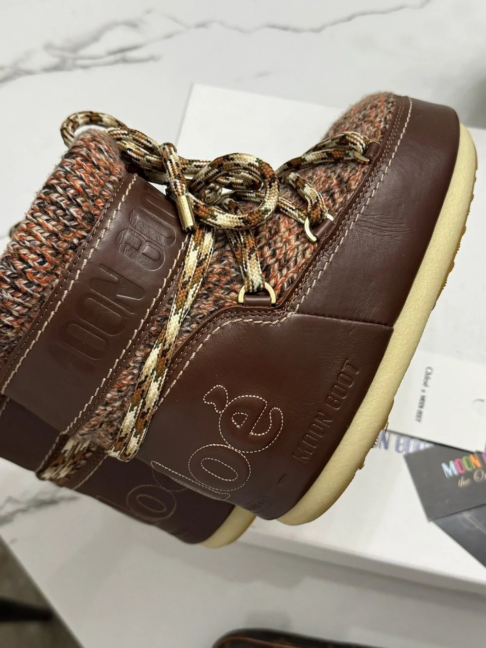 Chloe Brown & Cream Winter Moon Boots